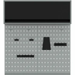 vidaXL Gereedschapskast set met plank 3 st Zwart Gepoedercoat staal