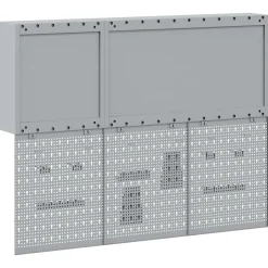 vidaXL Gereedschapskast set met plank 5 st Rood Gepoedercoat staal