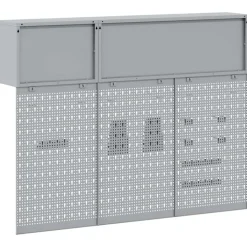 vidaXL Gereedschapskast set met plank 5 st Rood Gepoedercoat staal