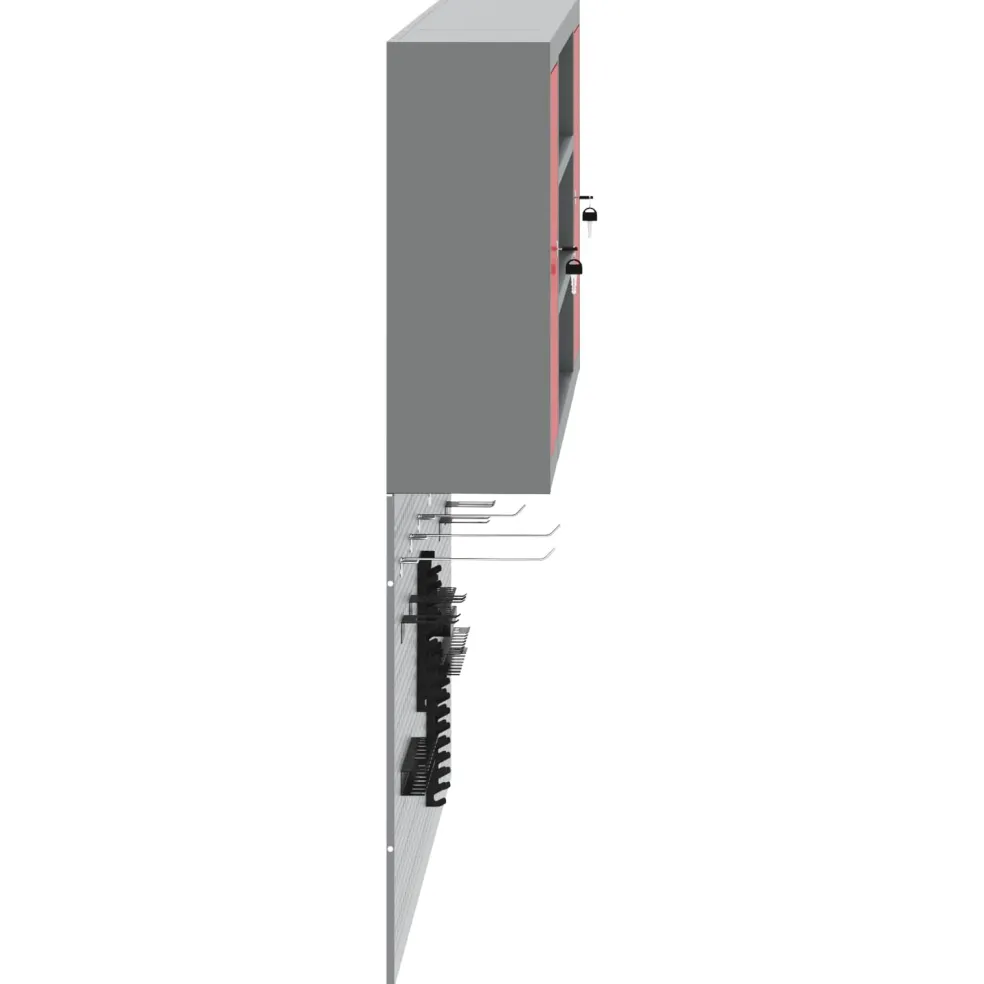 vidaXL Gereedschapskast set met plank 6 st Rood Gepoedercoat staal