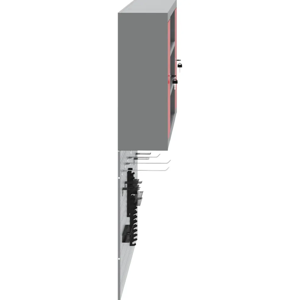 vidaXL Gereedschapskast set met plank 4 st Rood Gepoedercoat staal