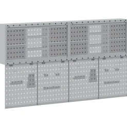 vidaXL Gereedschapskast set met plank 4 st Zwart Gepoedercoat staal