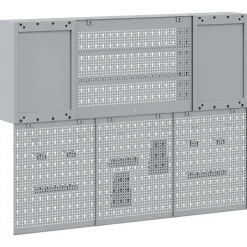 vidaXL Gereedschapskast set met plank 6 st Rood Gepoedercoat staal
