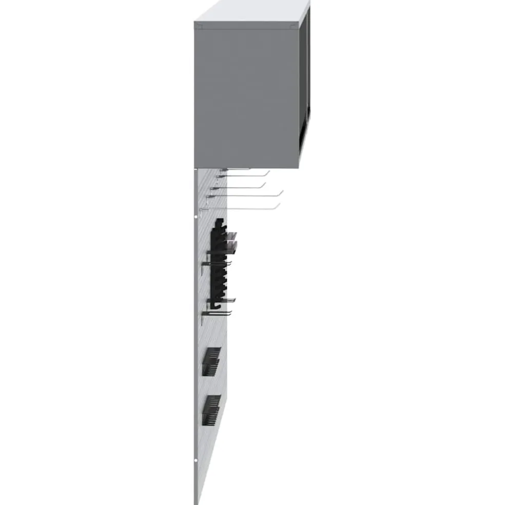 vidaXL Gereedschapskast set met plank 5 st Zwart Gepoedercoat staal