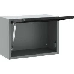 vidaXL Gereedschapskast Zwart en Grijs 50 x 25 x 35 cm Staal