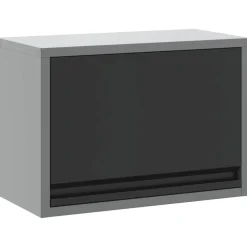 vidaXL Gereedschapskast Zwart en Grijs 50 x 25 x 35 cm Staal