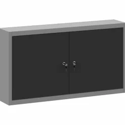 vidaXL Gereedschapskast Zwart en Grijs 100 x 20 x 55 cm Staal