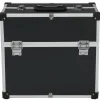 vidaXL Gereedschapskoffer 38x22,5x34 cm aluminium zwart