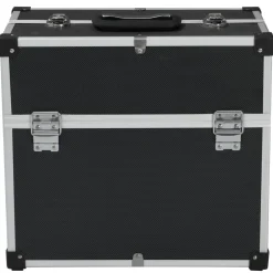 vidaXL Gereedschapskoffer 38x22,5x34 cm aluminium zwart