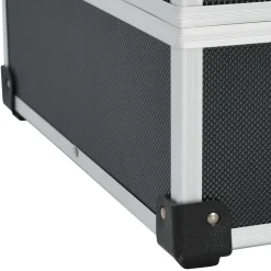 vidaXL Gereedschapskoffer 46x33x16 cm aluminium zwart