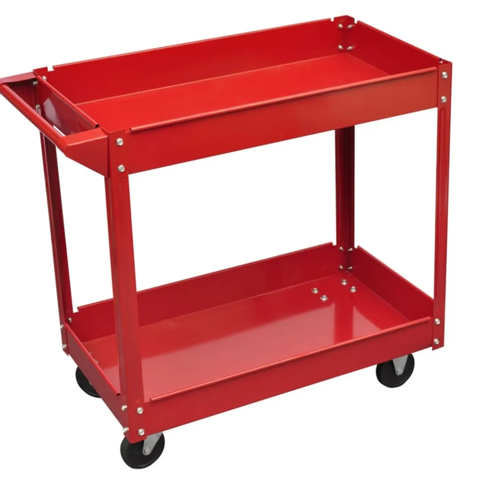 vidaXL Gereedschapstrolley 100 kg rood