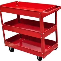 vidaXL Gereedschapswagen 100 kg rood