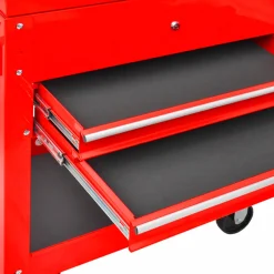 vidaXL Gereedschapswagen Rood 70.5 x 37 x 71 cm Staal