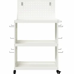 vidaXL Gereedschapswagen Wit 65 x 35 x 111 cm Koudgewalst staal