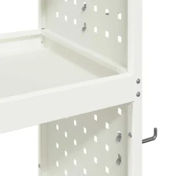 vidaXL Gereedschapswagen Wit 65 x 35 x 111 cm Koudgewalst staal