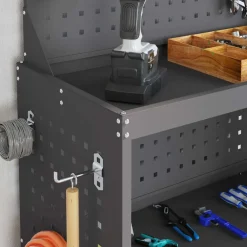 vidaXL Gereedschapswagen Zwart 65 x 35 x 111 cm Koudgewalst staal