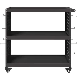 vidaXL Gereedschapswagen Zwart 75 x 35 x 73 cm Koudgewalst staal