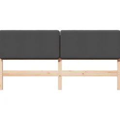 vidaXL Gestoffeerd hoofdbord Bruin en Donkergrijs 200 cm