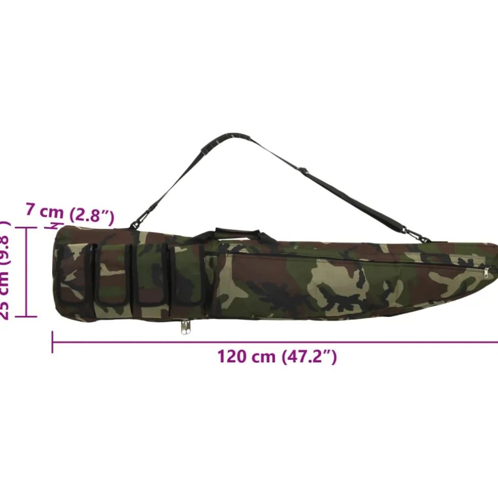 vidaXL Geweertas met schouderband 120 cm oxford stof