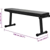 vidaXL Gewicht Bank Zwart 108 x 27 x 41 cm Gepoedercoat staal