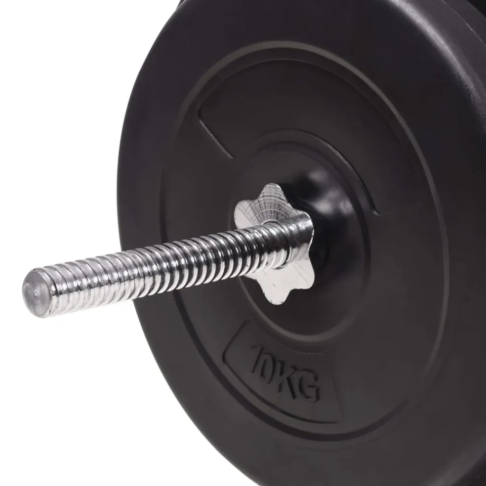vidaXL Gewichtenbank met gewichtenrek en halterset 90 kg