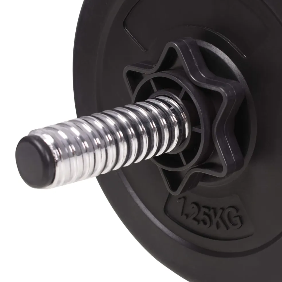 vidaXL Gewichtenbank met gewichtenrek en halterset 90 kg