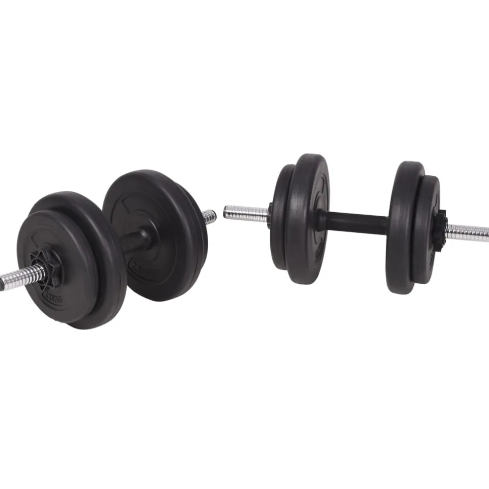 vidaXL Gewichtenbank met gewichtenrek en halterset 90 kg