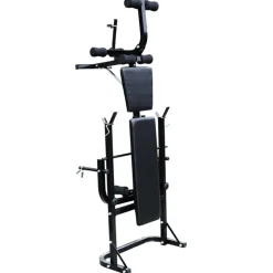 vidaXL Gewichtenbank met gewichtenrek en halterset 30,5 kg