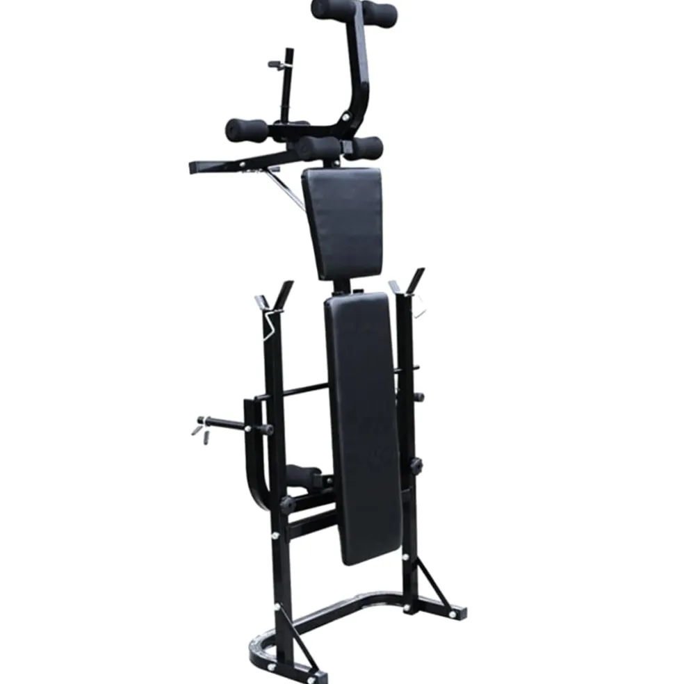 vidaXL Gewichtenbank met gewichtenrek en halterset 30,5 kg