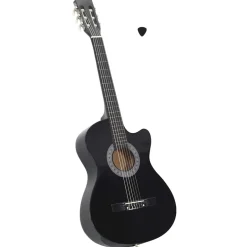 vidaXL Gitaar cutaway met 6 snaren western klassiek 38" zwart