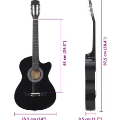 vidaXL Gitaar cutaway met 6 snaren western klassiek 38