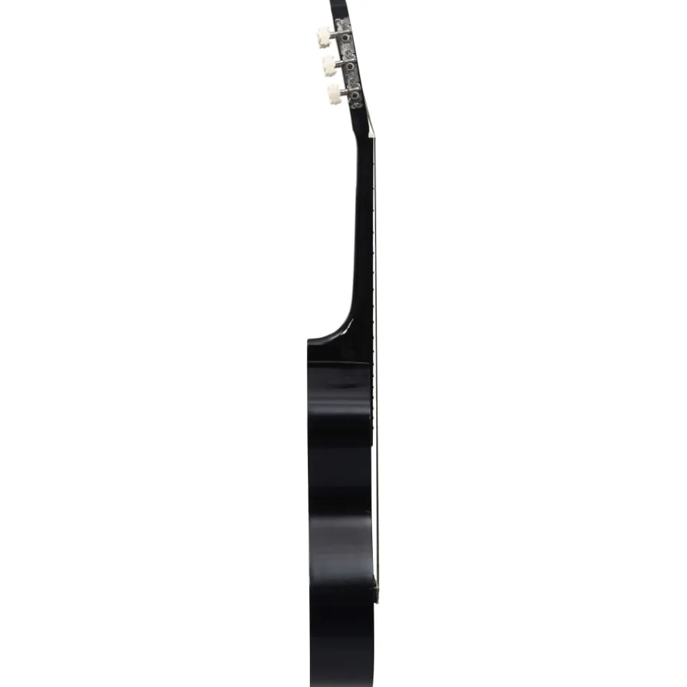 vidaXL Gitaar klassiek beginner met tas 4/4 39" zwart