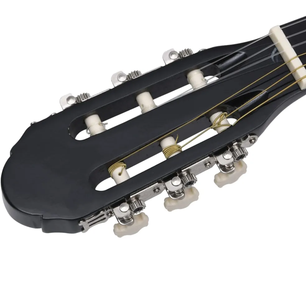 vidaXL Gitaar klassiek beginner met tas 4/4 39" zwart