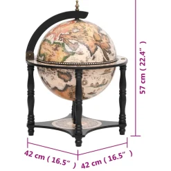 vidaXL Globebar massief eucalyptushout zwart