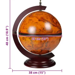 vidaXL Globebar tafelmodel eucalyptushout