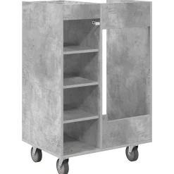 vidaXL Golfkast met wiel Effen Beton Grijs 65 x 45 x 98 cm