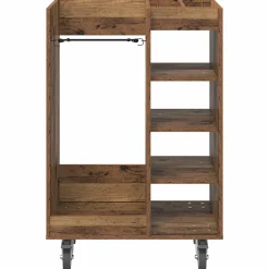 vidaXL Golfkast met wiel Effen Oudhout 65 x 45 x 98 cm