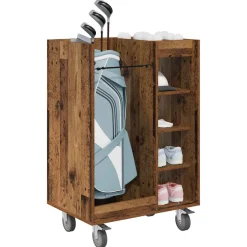 vidaXL Golfkast met wiel Effen Wit 65 x 45 x 98 cm