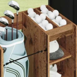 vidaXL Golfkast met wiel Effen Wit 65 x 45 x 98 cm
