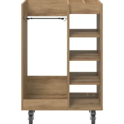 vidaXL Golfkast met wiel Effen Artisan Eiken 65 x 45 x 98 cm