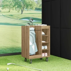 vidaXL Golfkast met wiel Effen Artisan Eiken 65 x 45 x 98 cm