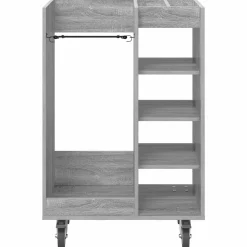 vidaXL Golfkast met wiel Effen Grijs Sonoma 65 x 45 x 98 cm