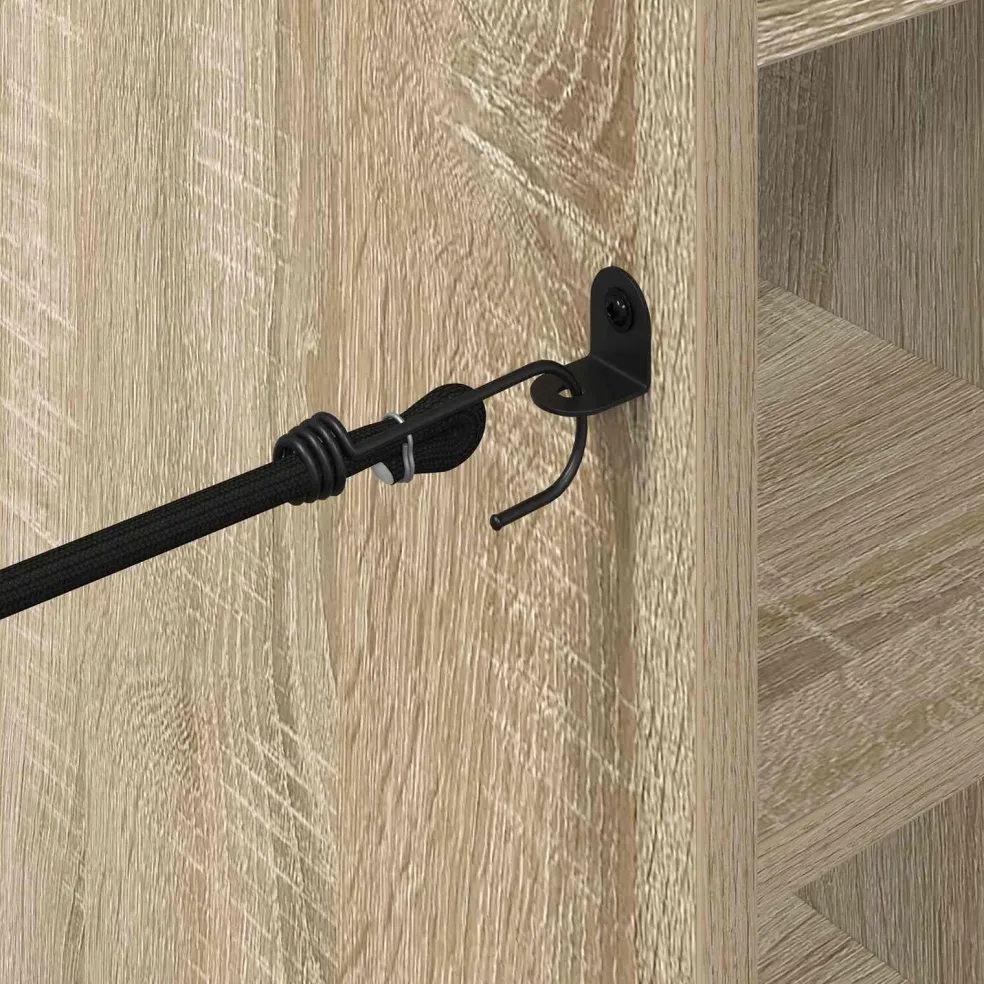 vidaXL Golfkast met wiel Effen Sonoma Eiken 65 x 45 x 98 cm