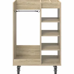 vidaXL Golfkast met wiel Effen Sonoma Eiken 65 x 45 x 98 cm