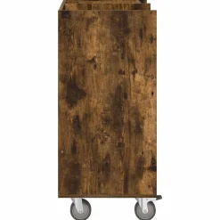 vidaXL Golfkast met wiel Gerookt eiken 65 x 45 x 98 cm Bewerkt hout