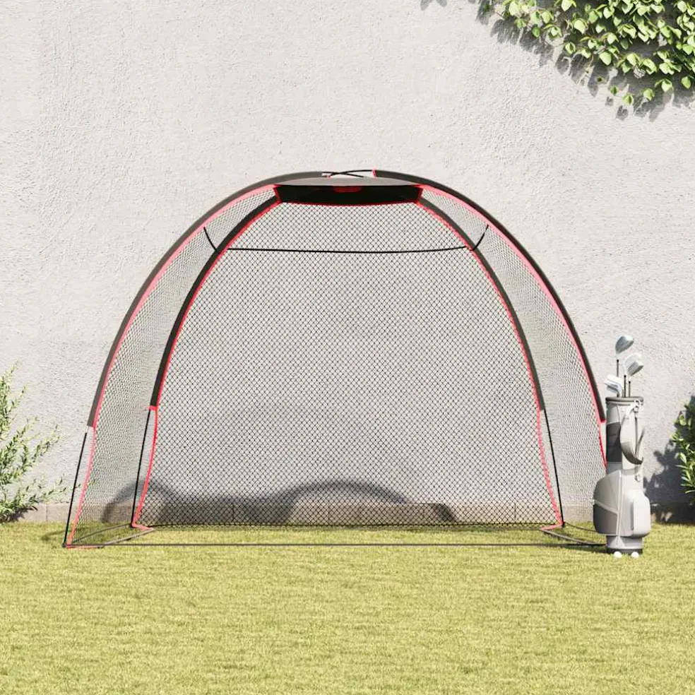 vidaXL Golf Trainingshulpmiddel Zwart 314 x 150 x 206 cm Polyester