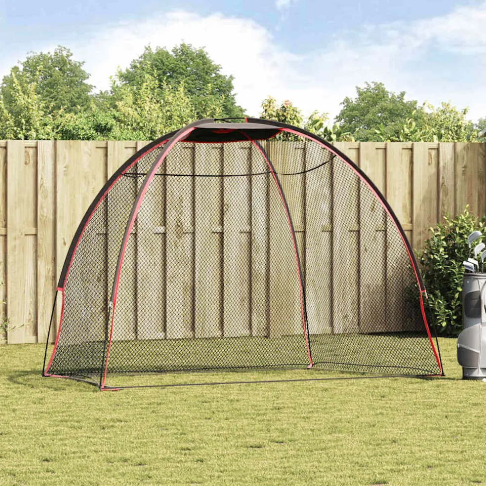 vidaXL Golf Trainingshulpmiddel Zwart 314 x 150 x 206 cm Polyester
