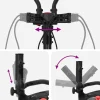 vidaXL Golf trolley met zitplaats Zwart Aluminium Opvouwbaar