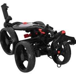 vidaXL Golf trolley met zitplaats Zwart Aluminium Opvouwbaar