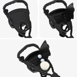 vidaXL Golf trolley met zitplaats Zwart 95 x 69 x 114 cm IJzer